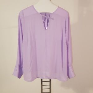 Eloquii Lavender neck tie blouse size 18